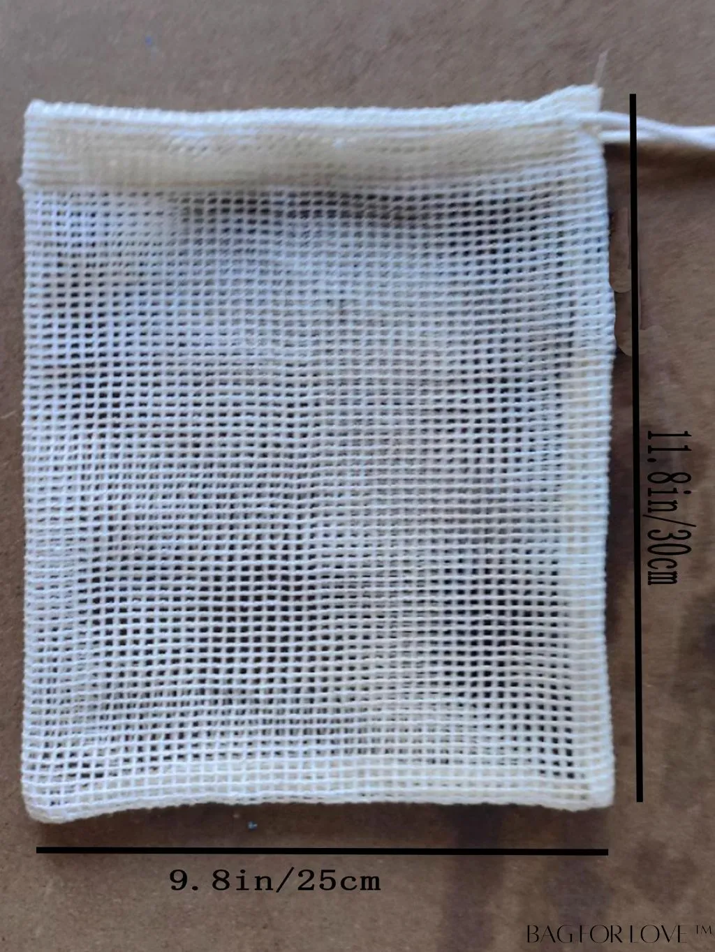 BagForLove - Beige Mesh Fresh Produce Storage Bag - College Dorm Essential for Fruits & Vegetables