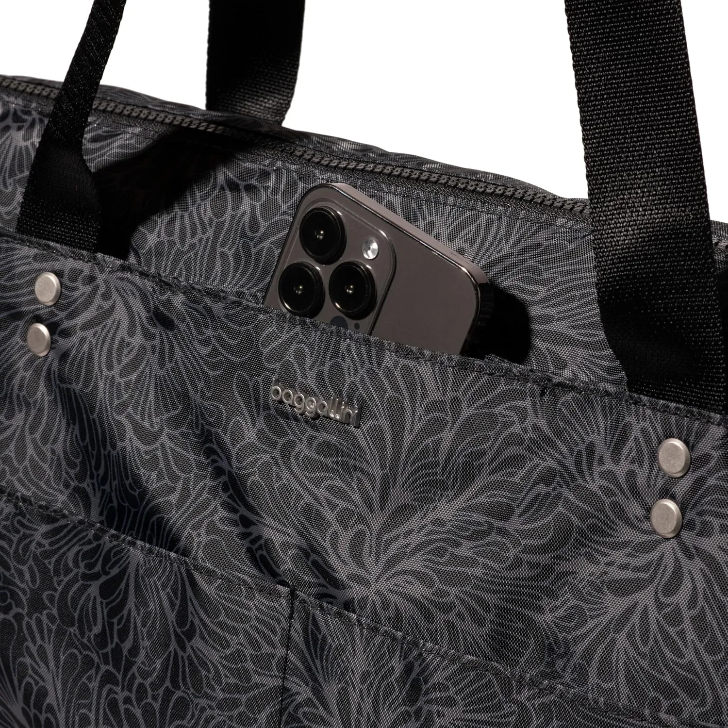 Baggallini Carryall Laptop Tote-Medium 12x19 Inch Travel Crossbody Shoulder Bag