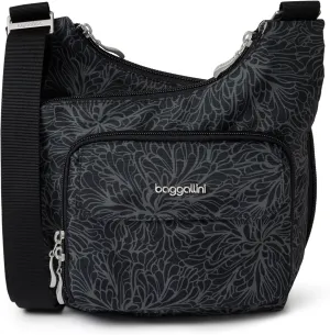 Baggallini Criss Cross 10x11 Crossbody Women Lightweight Water-Resistant Nylon Travel Bag W/RFID & Quick Access Pockets