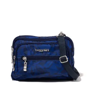 BAGGALLINI TRZ419 NIGHTFALL FLORAL TRIPLE ZIP BAGG