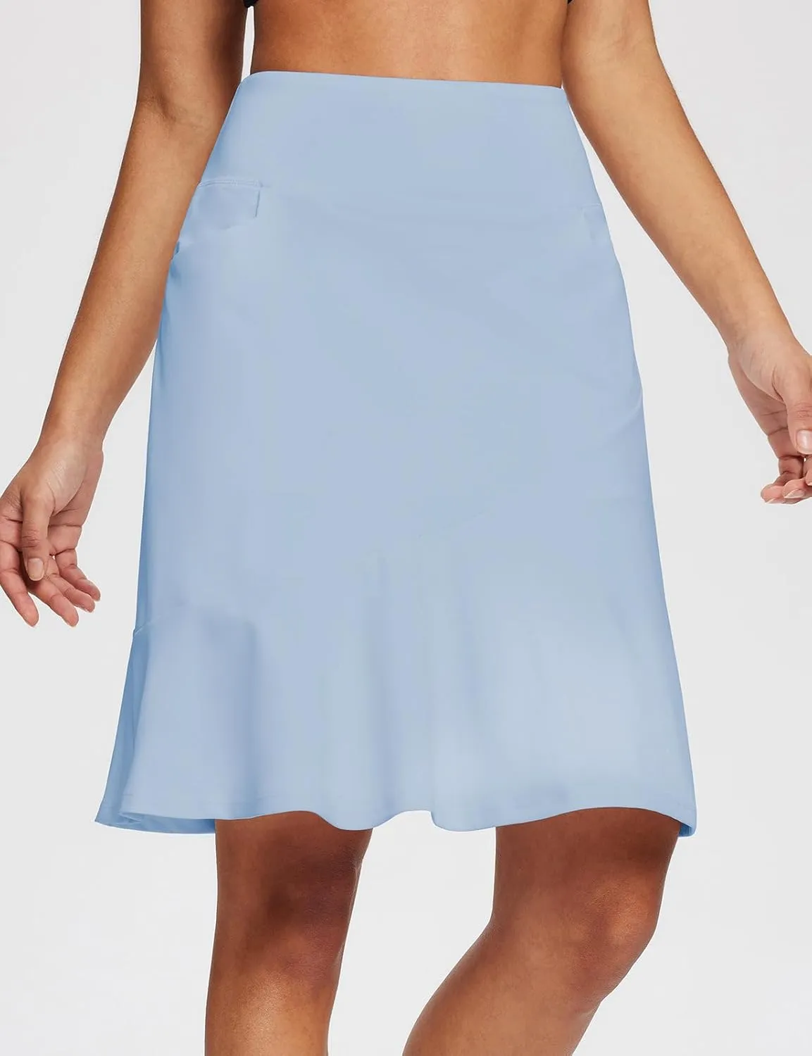 baleaf 20" Skorts for Woman Golf Skirts Knee Length Tennis Casual Athletic Long Skirt Pickleball Pockets Modest Ruffle