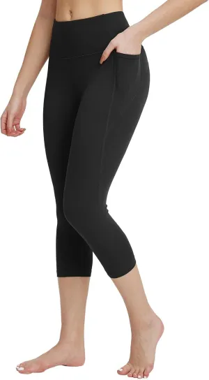 baleaf Women's Capri Leggings with Pockets High Waisted Workout Yoga Running Gym Pants for Casual Summer