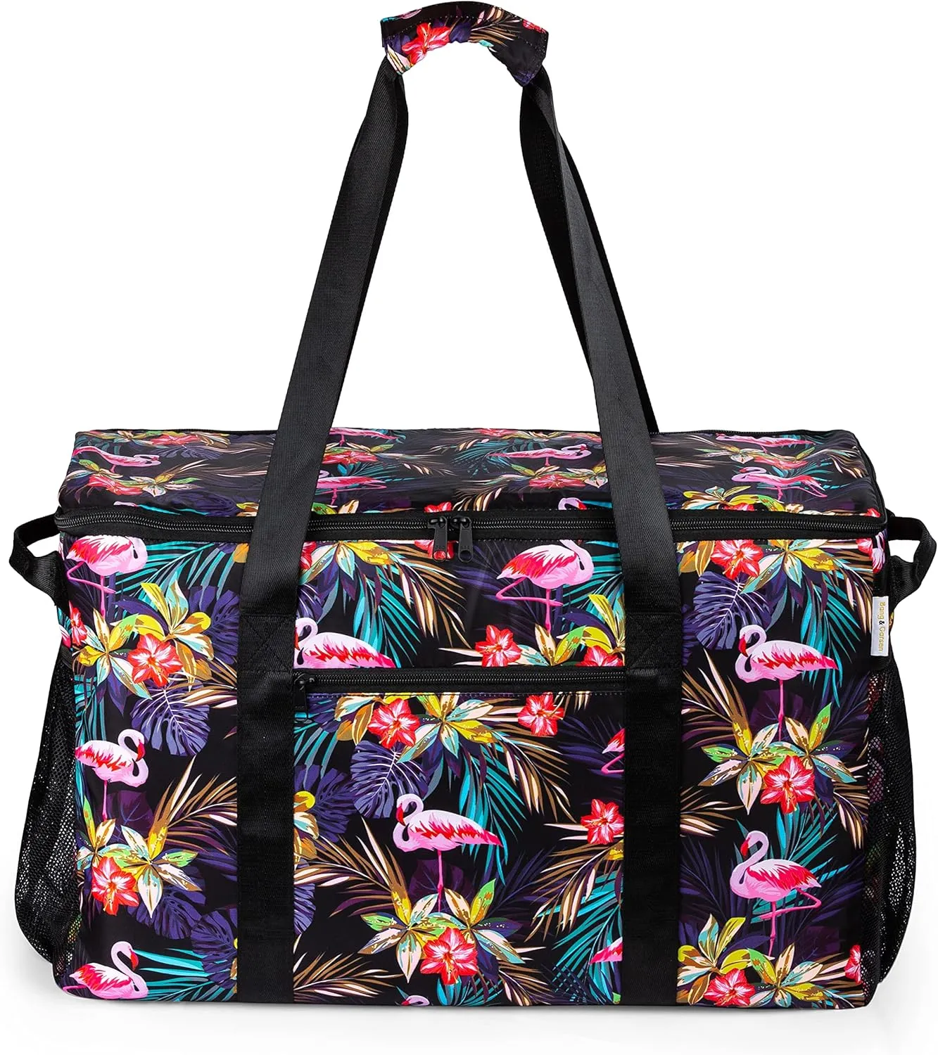 BANG&CARSEN Extra Large Beach Bag With Zipper - XXL Beach Tote Bag For Women With Many Pockets