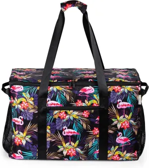 BANG&CARSEN Extra Large Beach Bag With Zipper - XXL Beach Tote Bag For Women With Many Pockets
