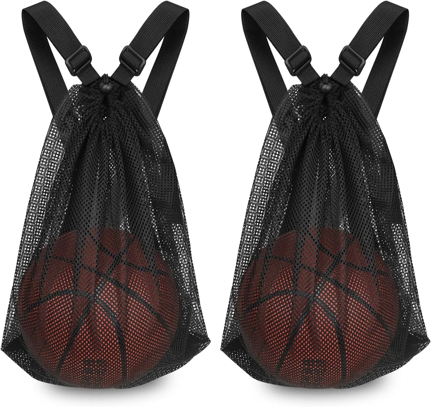 Basketball Bag 15 * 20 inch Sports Single Ball Bag Drawstring Mesh Backpack, for Carrying Soccer Volleyball Baseball football Carrier Single Outdoor Sports Equipment