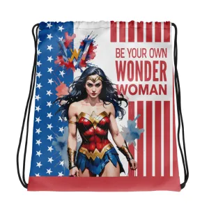 Be Your Own Wonder Woman Drawstring Bag