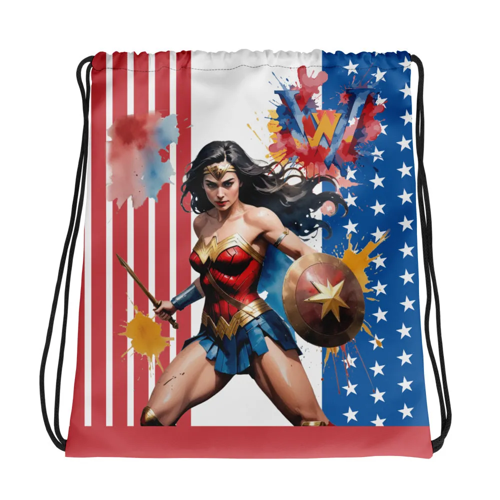 Be Your Own Wonder Woman Drawstring Bag