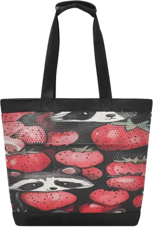 Beach Bag for Women Waterproof Sandproof Mesh Beach Tote Bag with Zipper and Pockets 1G