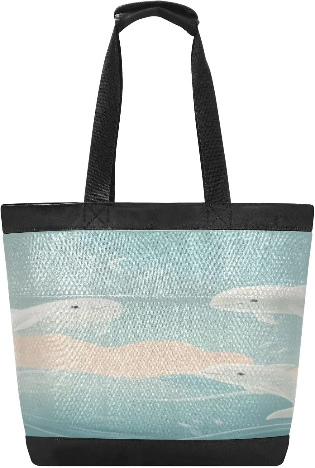 Beach Bag for Women Waterproof Sandproof Mesh Beach Tote Bag with Zipper and Pockets 1G