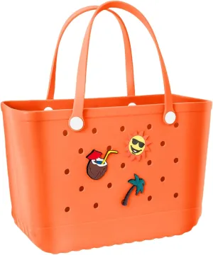 Beach Bag Rubber Beach Tote Bag- Rubber Tote Bags Waterproof Handbag for Women, Extra Large Travel Bag for Pool Boat Sports