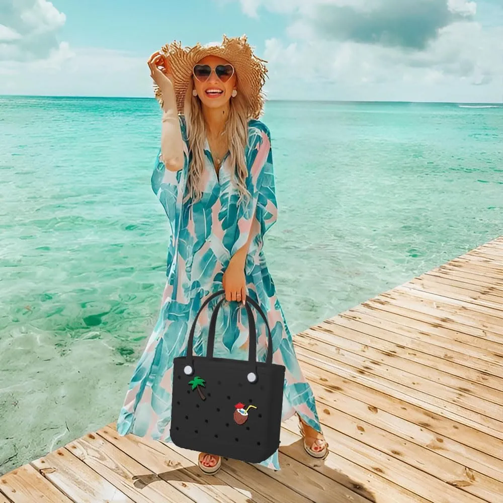 Beach Bag Rubber Tote Bag Waterproof Sandproof Travel Bag for Women Washable Tote Bag Handbag