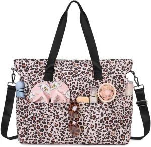 Beach Bags for Women, Large Waterproof Sandproof Swim Pool Bag with Dry Wet Seperated Pocket Utility Tote Bag