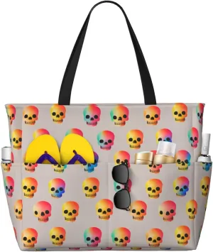 Beach Bags for Women Waterproof Sandproof Tote Bag, Large Beach Bag with Zipper for Gym Travel Vocation