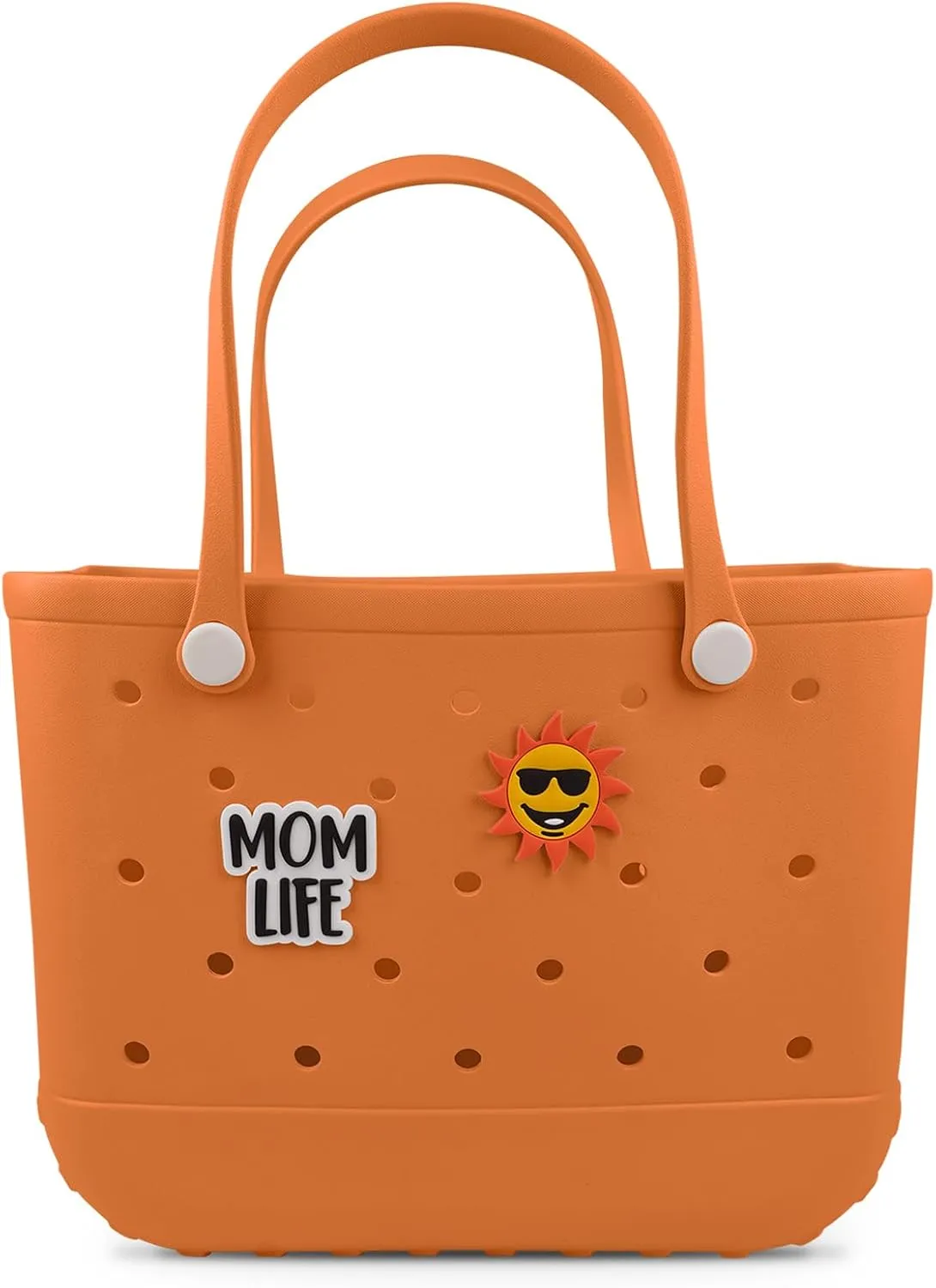 Beach Rubber Bag Tote Bag,Extra Large Waterproof Travel Women Handbag with Charms for Sports Beach Groceries Pool