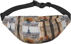 beautiful pylons in the distance Boys large waist bag, travel crossbody waist bag, suitable for enjoying sports, running, cycling, travel, fishing