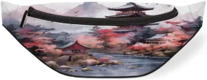 Beautiful Scenic Tower Fanny Pack for Women Men Waist Pack Crossbody Bag with Adjustable Belt for Travel Hiking Running Cycling Festivals