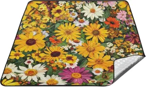 Beauty Spring Colorful Flower Waterproof Picnic Mat Water Resistant Indoors Beach Picnic for Ground Summer Gift Manta de Playa Anti