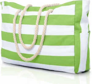 Becokan Beach Bag Large Beach Tote Bag for Women Waterproof Sandproof Swim Pool Bag With Zipper