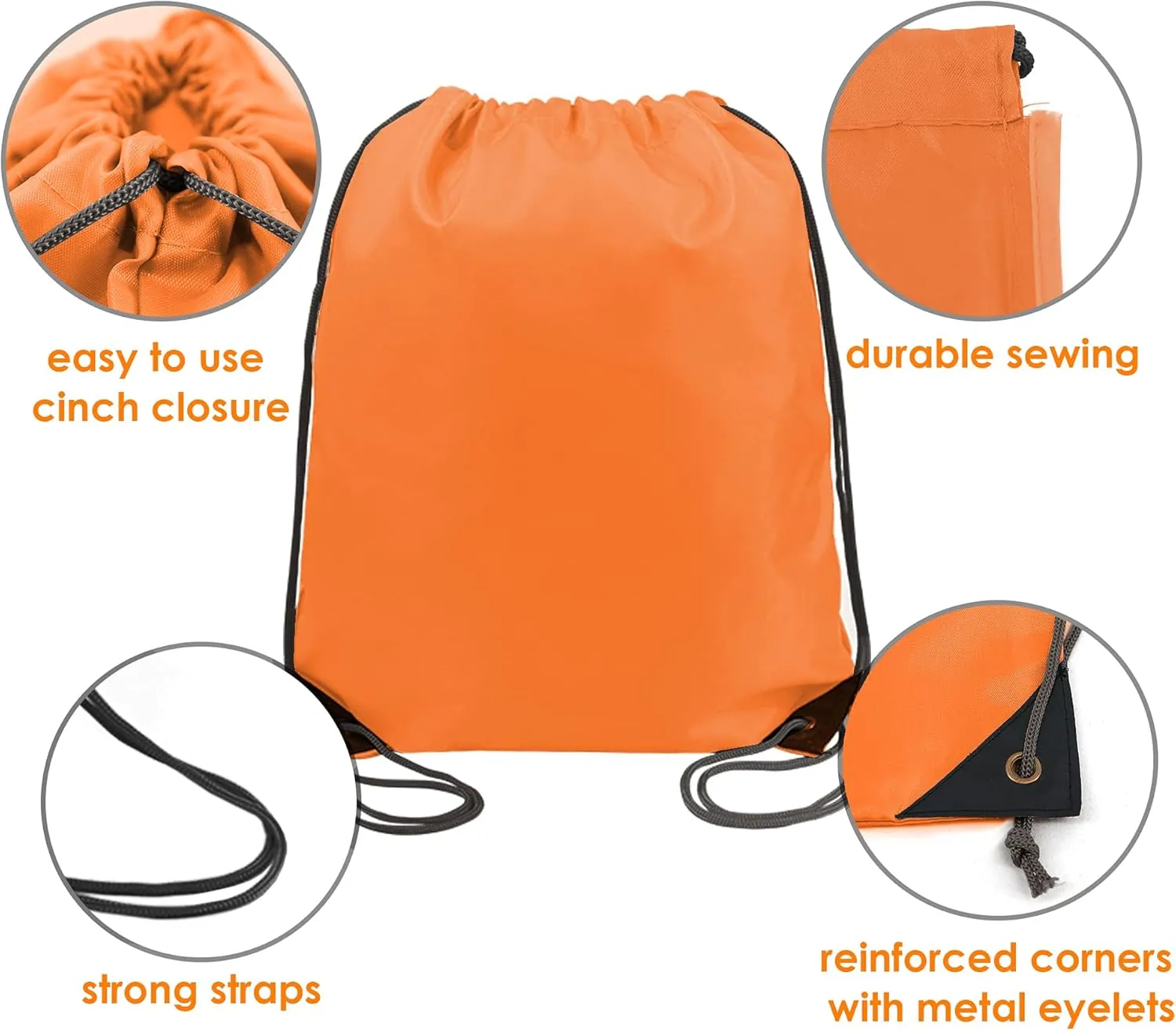 BeeGreen Drawstring Backpack Bags 20,30,50 Packs Reflective String Bags for Gym Sport Trip Cinch Sack DIY for Women Men