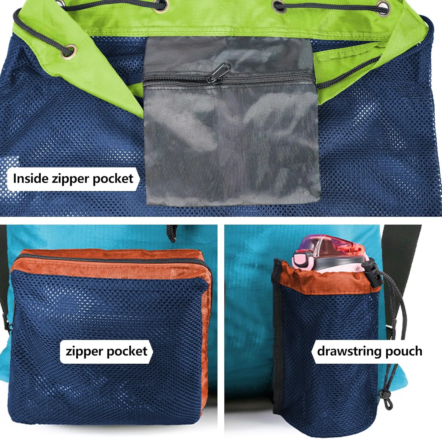 BeeGreen Drawstring Backpack for Men Women Athletic Gym Sports Workout Beach Swim …