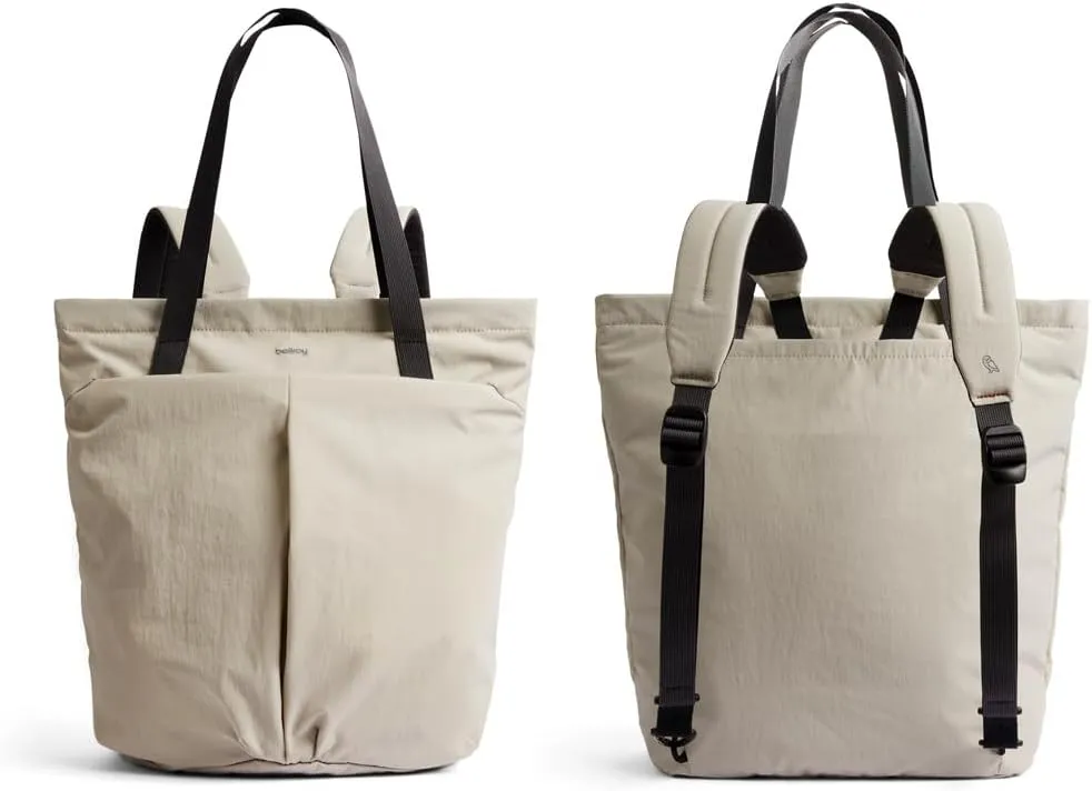 Bellroy Lite Totepack (18 liter lightweight tote bag and backpack, for beach, travel and every day) - Ash