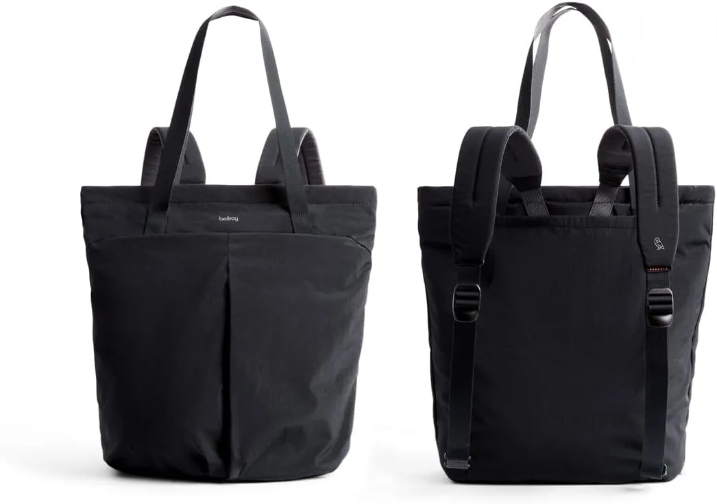 Bellroy Lite Totepack (18 liter lightweight tote bag and backpack, for beach, travel and every day) - Black