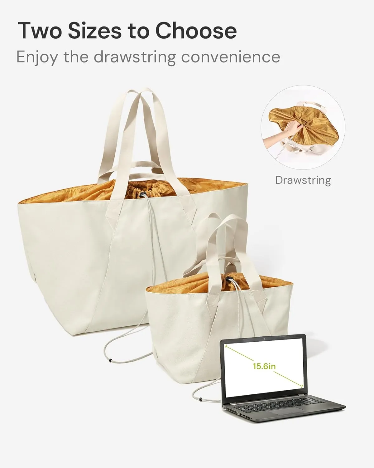BENEUNDER Tote Bag for Women, Foldable Gym Tote Bag, Beach Tote Bag, Lightweight Shoulder Bag for Travel, Work, Sports(Large/Extra Large)