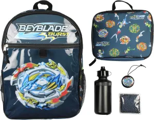 Beyblade Burst Spinner Tops Backpack Lunch Bag Water Bottle Ice Pack 5 PC Mega Set