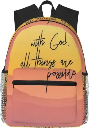Bible Verse Inspirational Bible Verse Inspirational (5) Lightweight Packable Backpack Travel Casual Hiking Daypack Foldable Backpack For Men Women