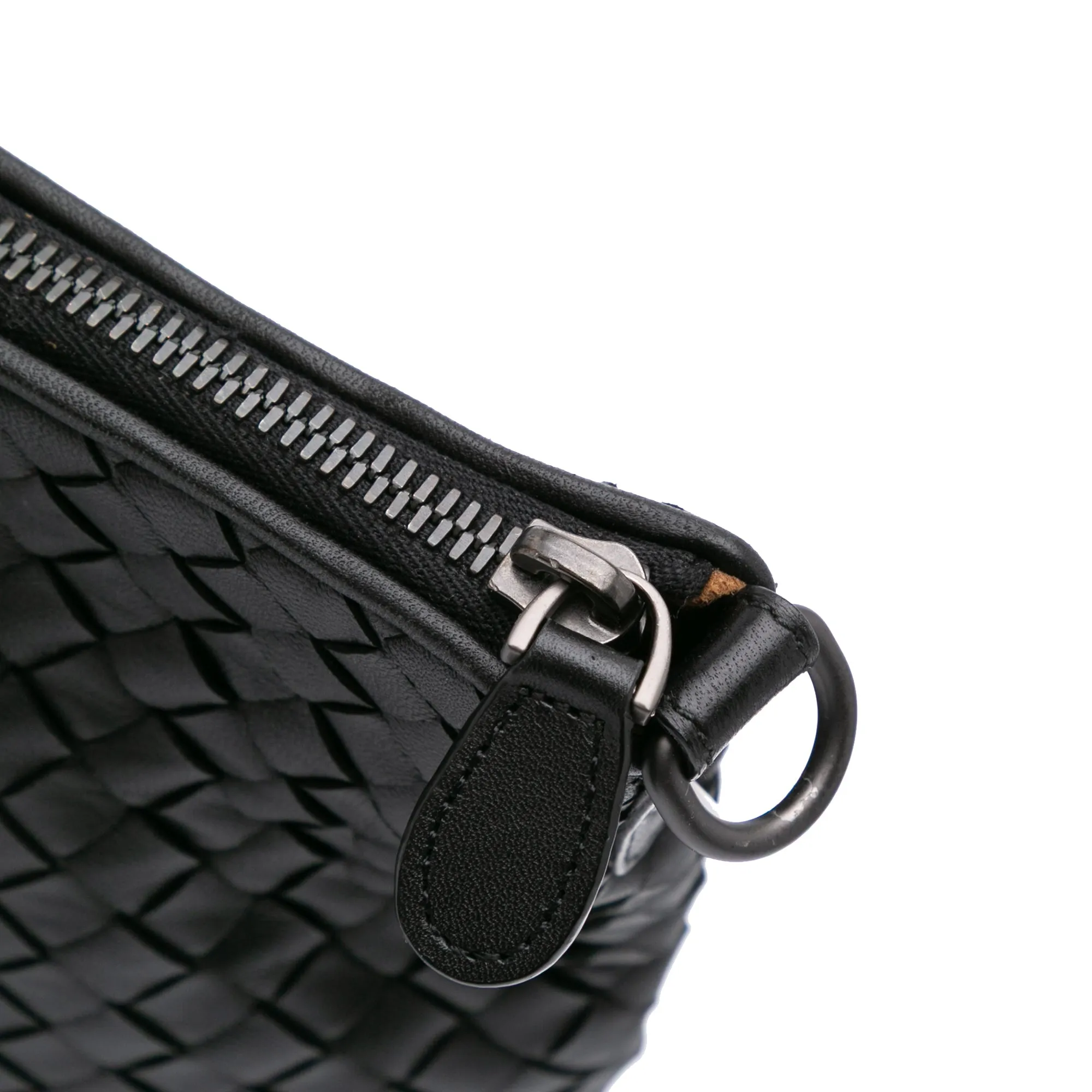 Black Bottega Veneta Medium Nappa Intrecciato Convertible Tote Satchel