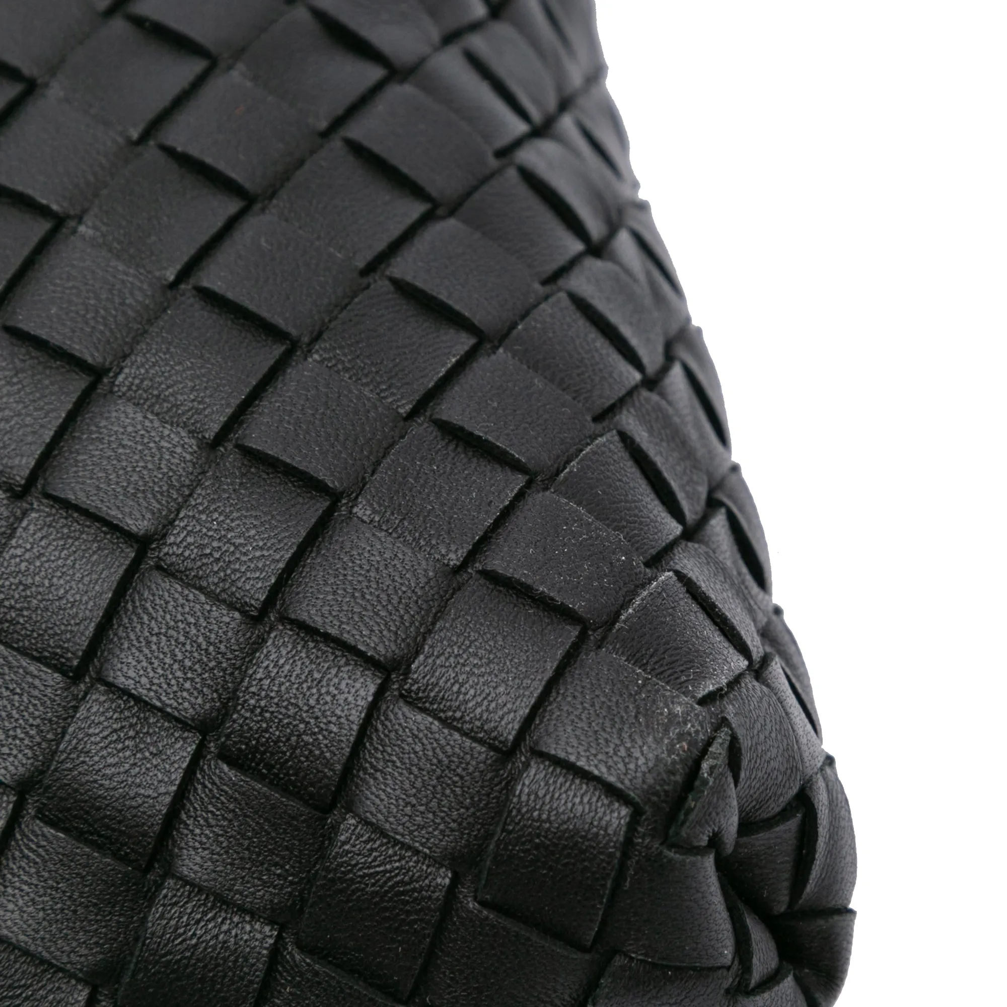 Black Bottega Veneta Medium Nappa Intrecciato Convertible Tote Satchel