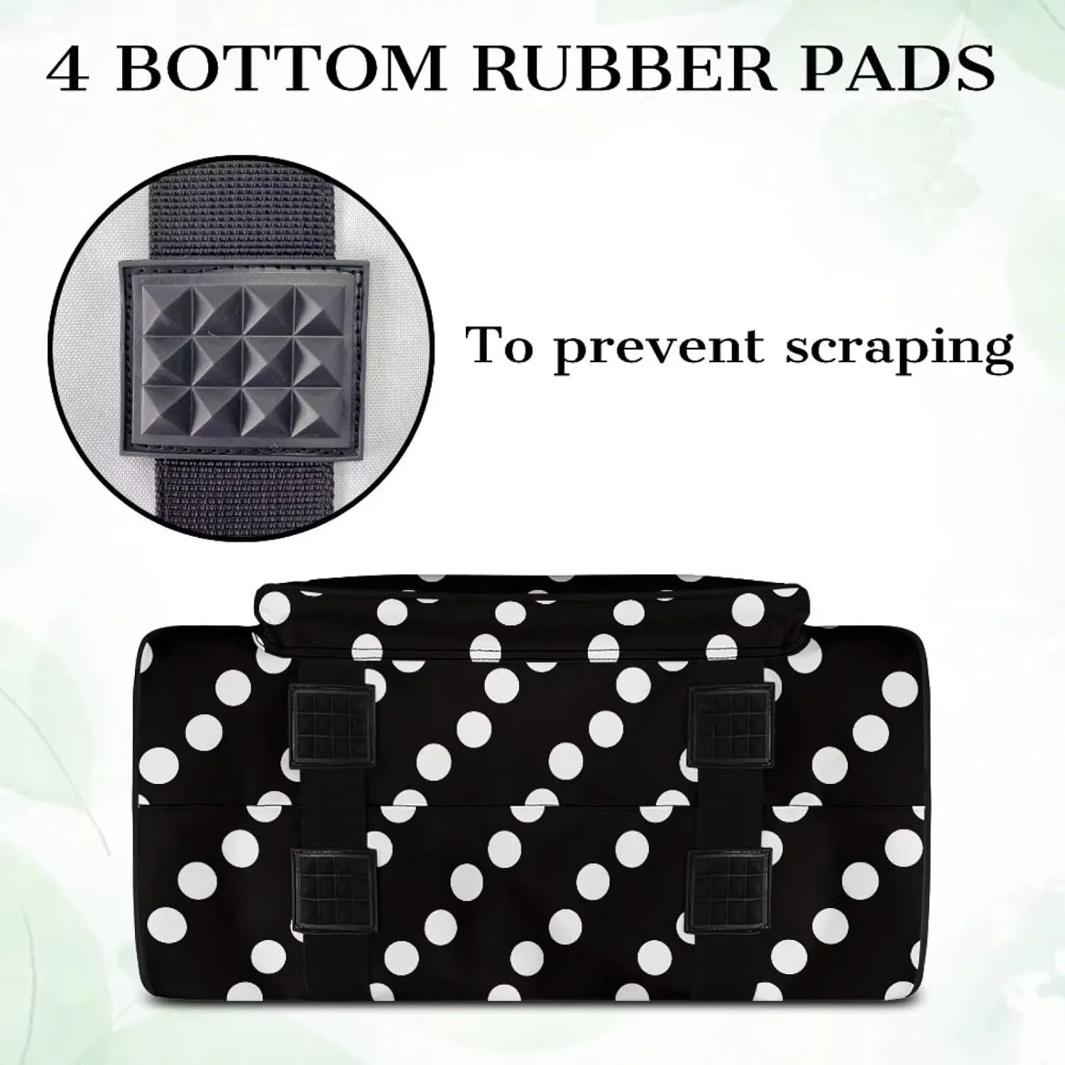Black Dot Large Sewing Organizer Bag Crochet Carrying Case Knitting Bag Sewing Storage Bag for Sewing Supplies Sewing Accessories