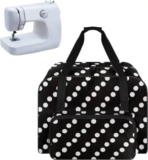 Black Dot Large Sewing Organizer Bag Crochet Carrying Case Knitting Bag Sewing Storage Bag for Sewing Supplies Sewing Accessories