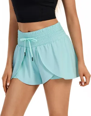 Blaosn Flowy Running Shorts for Women Gym Yoga Workout Athletic Tennis Golf High Waisted with Pockets Cute Clothes Summer
