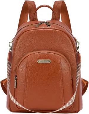 Blofinche Genuine Leather Backpack Purse for Women with Shoulder Strap Medium Convertible Daypack Handbag Lady Work Casual