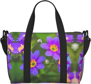 Blooming Flowers Print Versatile Travel Duffel Bag,The Companion For Business And Personal Trips