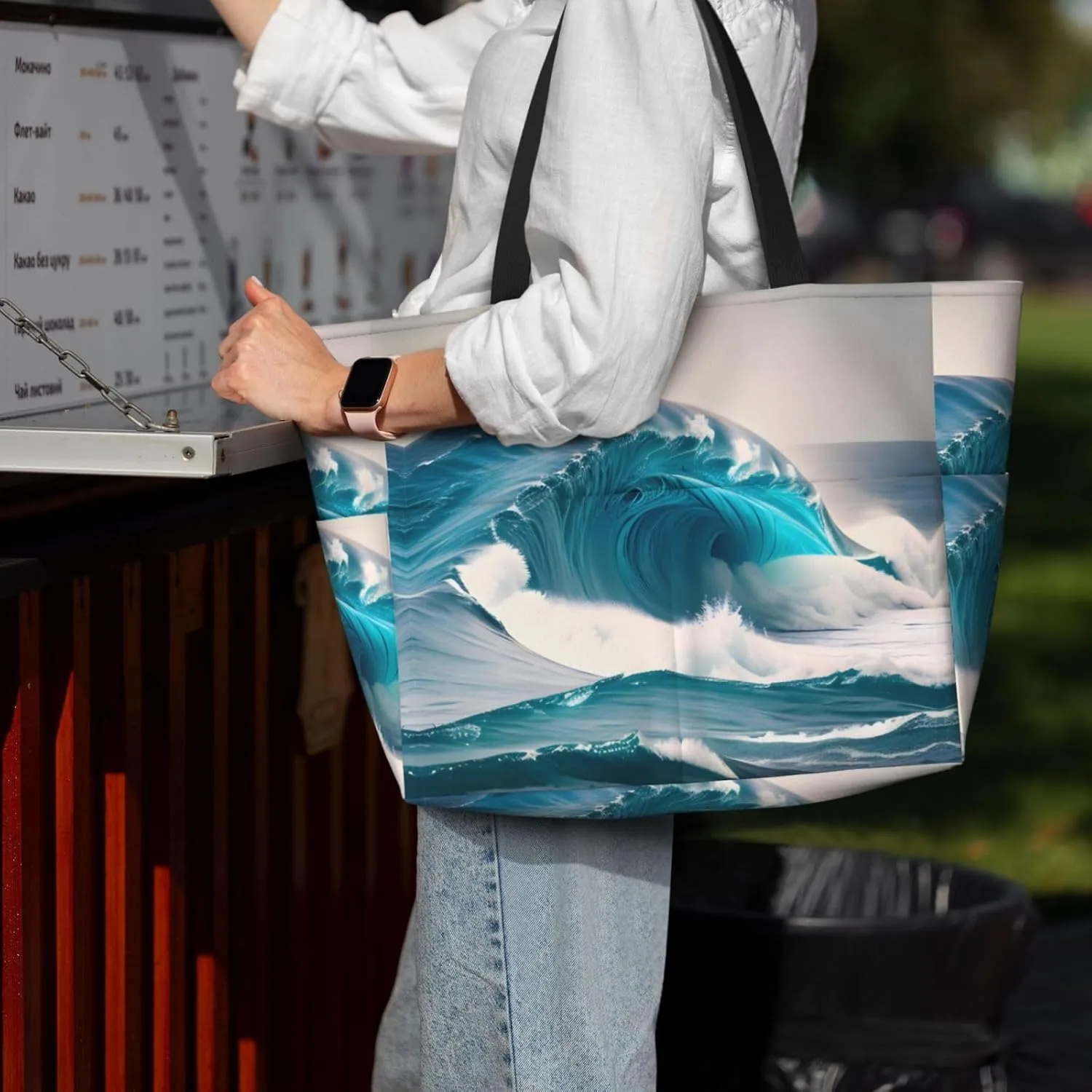 Blooming orchids portable travel bag large capacity luggage bag beach bag dry and wet separation gym bag lightweight