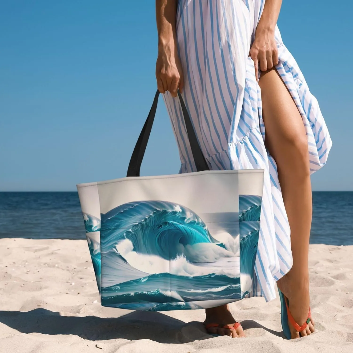 Blooming orchids portable travel bag large capacity luggage bag beach bag dry and wet separation gym bag lightweight