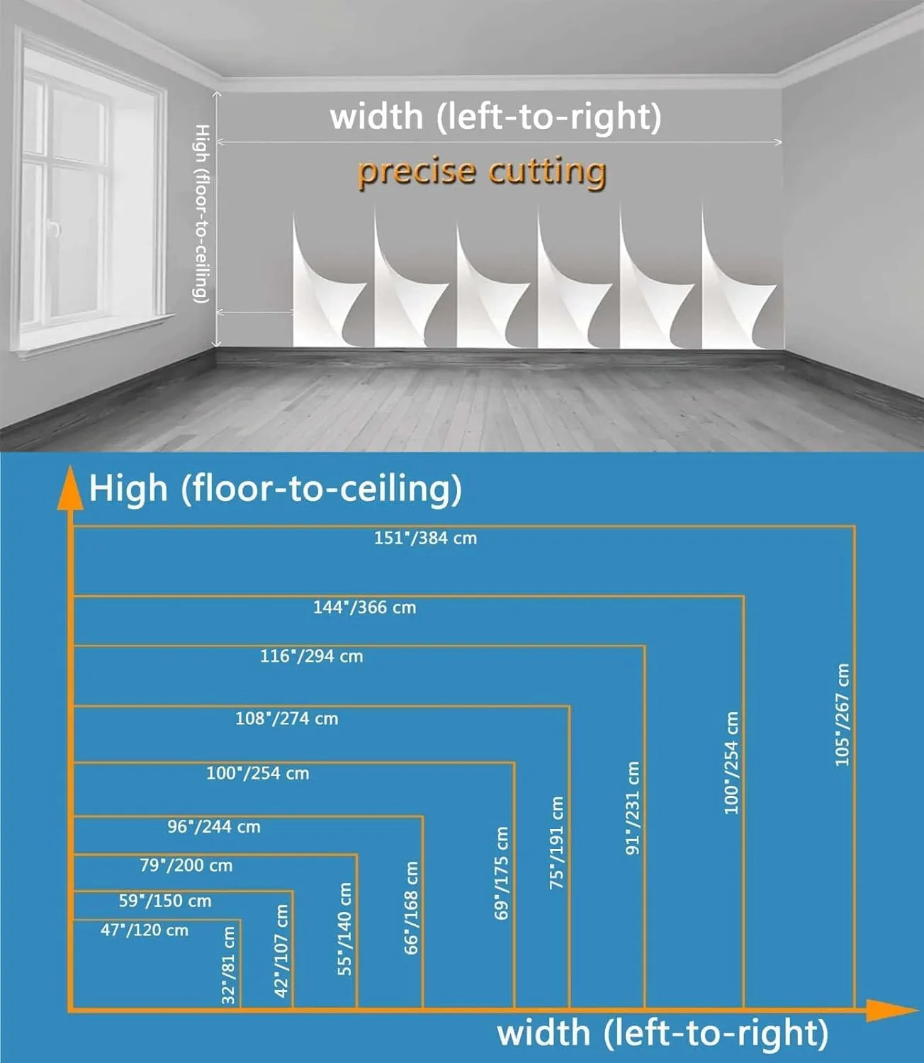 Blue Ocean Wall Mural, Beach Night View Wallpaper Decoration, Wall Stickers Decoration for Kids Room Bedroom Living Room Study Background Wall 79""W x 55""H
