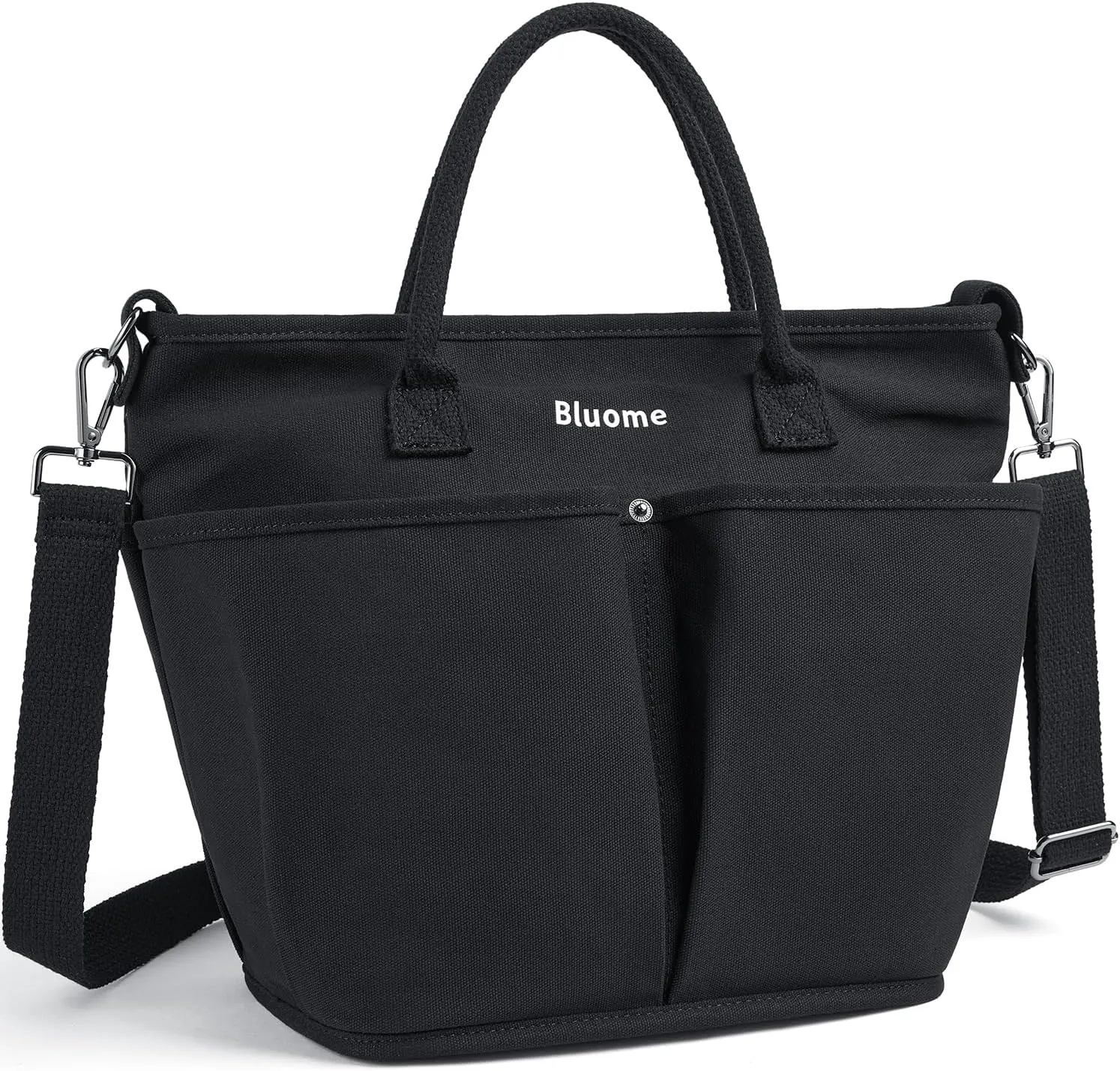 Bluome Tote Bag for Women Canvas Tote Bag With Zipper College Gym Tote Medium Travel Work Bags Hobo Handbag Crossbody
