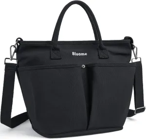 Bluome Tote Bag for Women Canvas Tote Bag With Zipper College Gym Tote Medium Travel Work Bags Hobo Handbag Crossbody