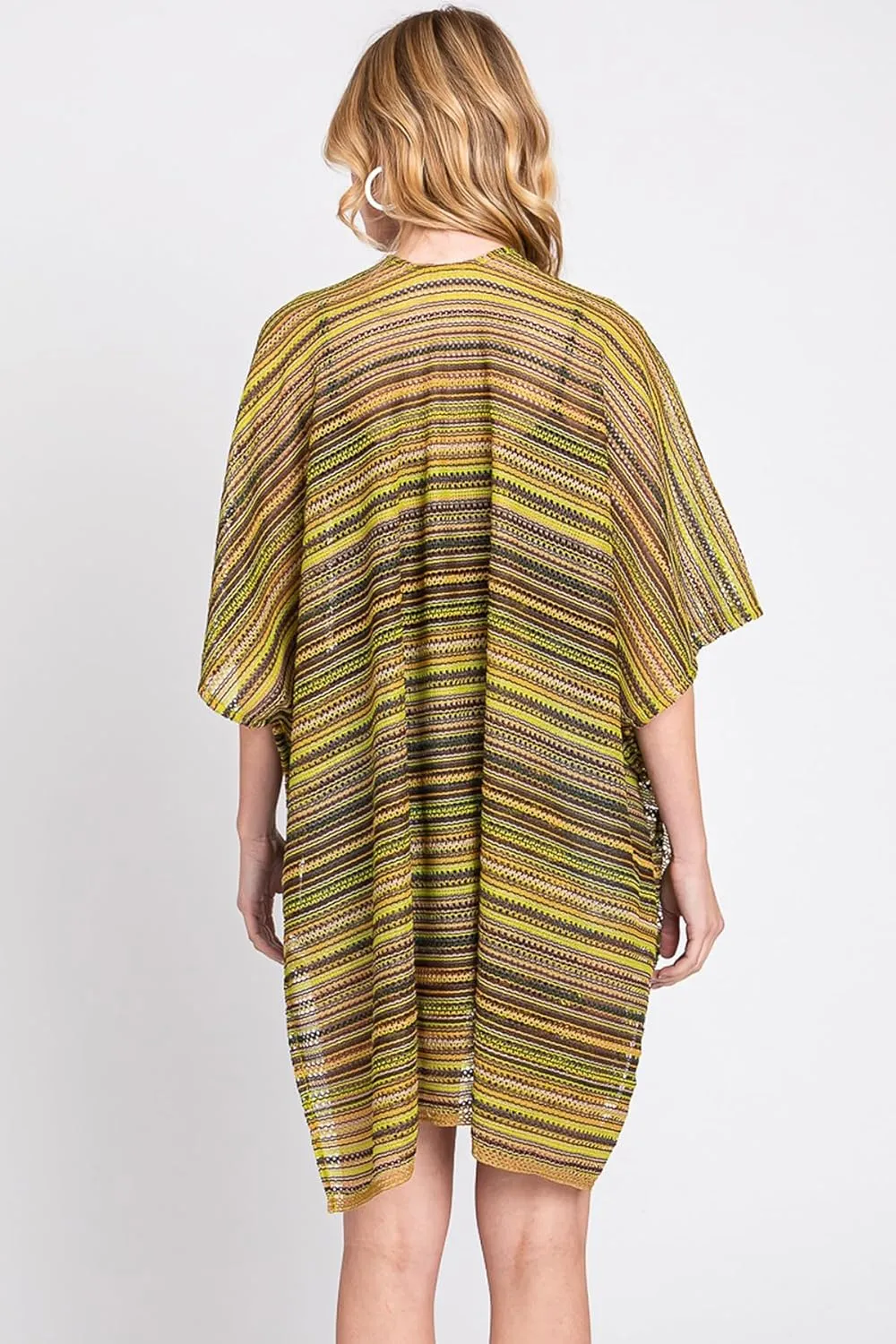 Bohemian Versatile Open Shawl Cardigan - Kimono Ruana, Convertible Poncho Blanket Vest, Sheer Beach Cover Up