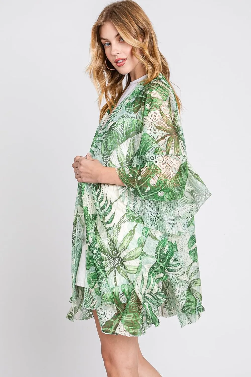 Bohemian Versatile Open Shawl Cardigan - Kimono Ruana, Convertible Poncho Blanket Vest, Sheer Beach Cover Up