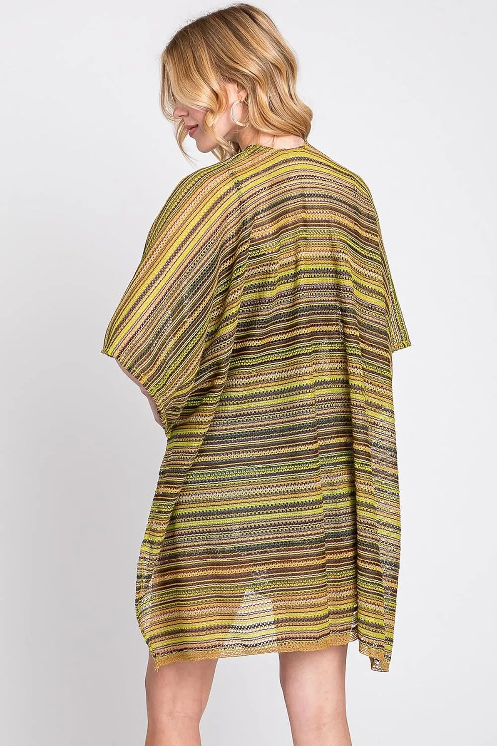 Bohemian Versatile Open Shawl Cardigan - Kimono Ruana, Convertible Poncho Blanket Vest, Sheer Beach Cover Up