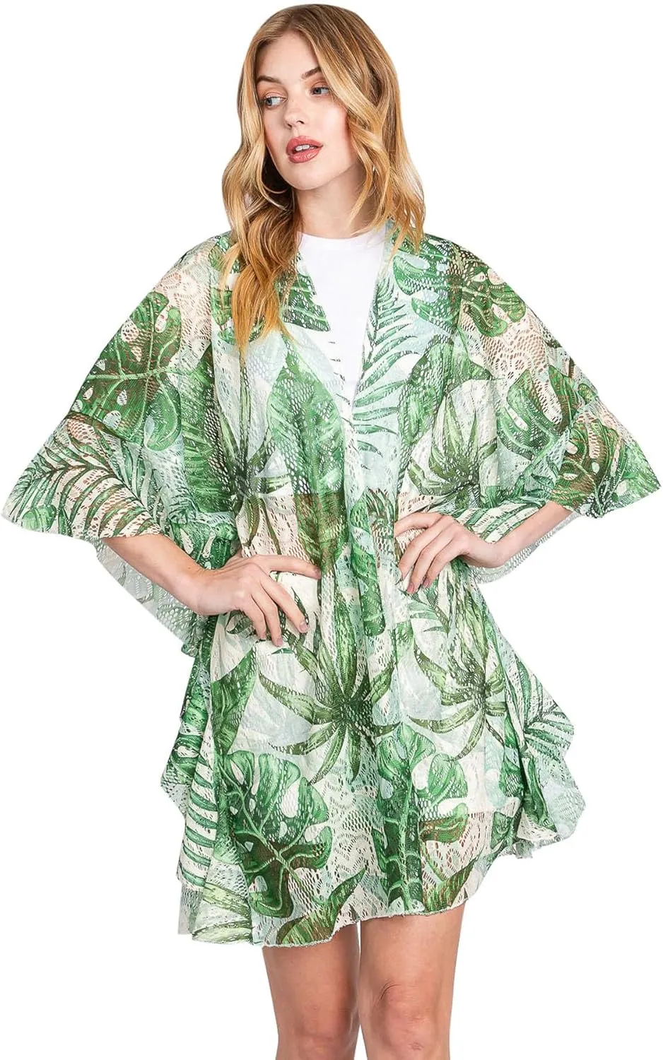 Bohemian Versatile Open Shawl Cardigan - Kimono Ruana, Convertible Poncho Blanket Vest, Sheer Beach Cover Up