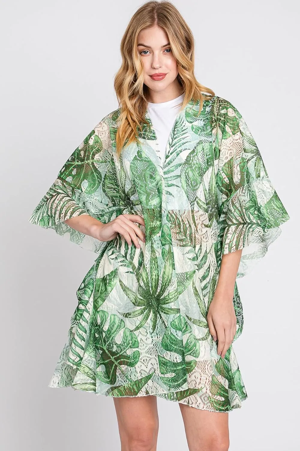 Bohemian Versatile Open Shawl Cardigan - Kimono Ruana, Convertible Poncho Blanket Vest, Sheer Beach Cover Up
