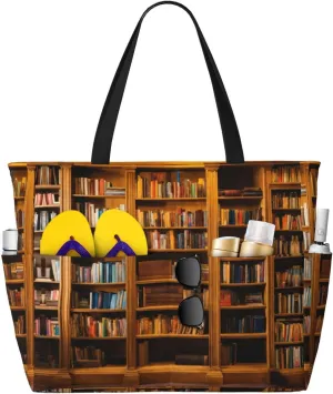Books Beach Tote Bag For Women Beach Bag Waterproof And Sandproof Tote Bag Large Travel Bag