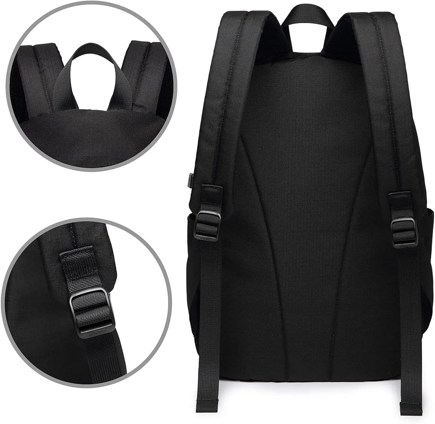 Border Collie Dog Travel Laptop Backpack for Women Men, 17 Inch Business Backpack with USB Charger Port