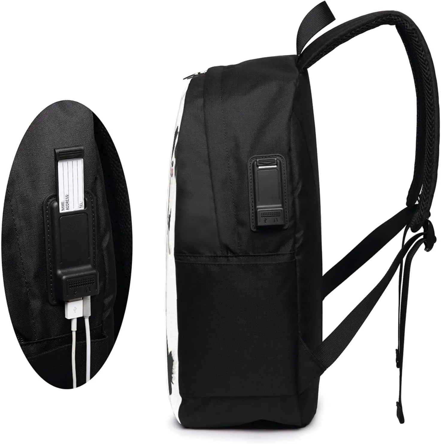 Border Collie Dog Travel Laptop Backpack for Women Men, 17 Inch Business Backpack with USB Charger Port