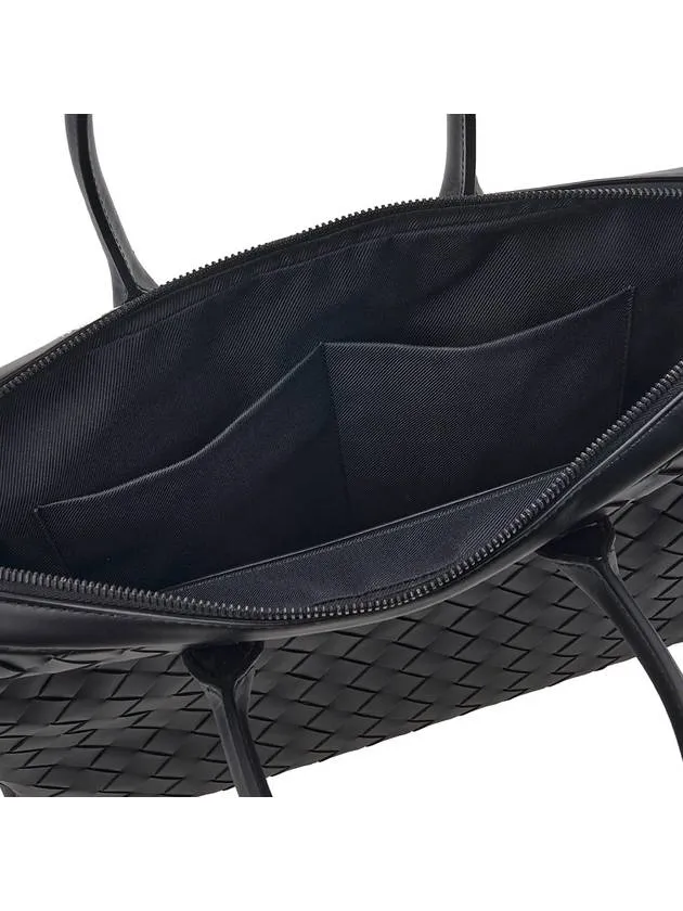Bottega Veneta Intrecciato Briefcase Black